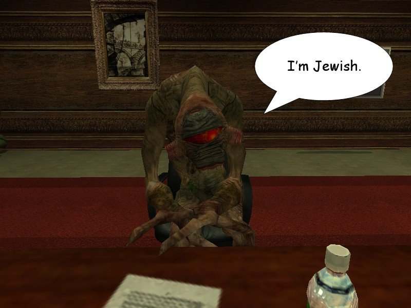 The vortigaunt answers that he's Jewish.