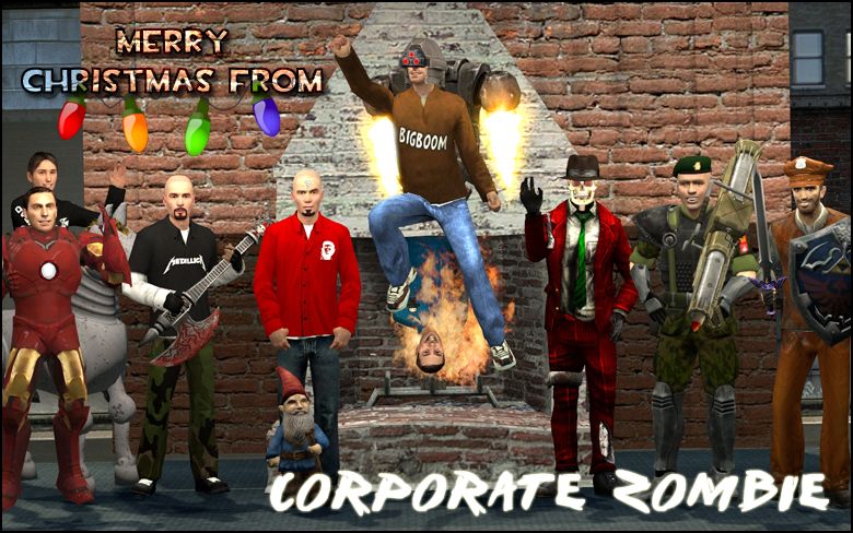 HairyBastard gets an Iron Man suit, Turtlehead gets a mythical mount, Seth gets an axe, Striker89 gets a gnome, BigBoom gets a jetpack, Ilwrath gets a rocket launcher and Mosquito gets the Master Sword and Hylian Shield from The Legend of Zelda. Merry Christmas from Corporate Zombie! The end.